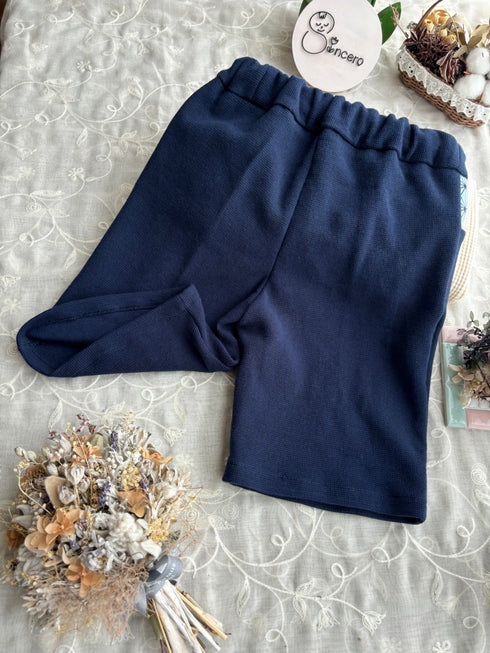 和柄ポケットのネイビーパンツsize100