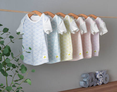 Baby 和ニットTシャツ 扇模様(全6色)