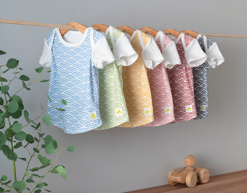 Baby 和ニットTシャツ 青海波模様(全6色)