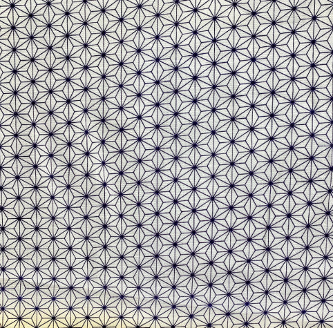 和柄リネン麻の葉模様(全2色)