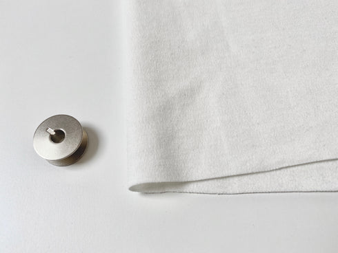 Plain 40smooth knit fabric off-white