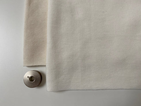 Plain 40smooth knit fabric off-white