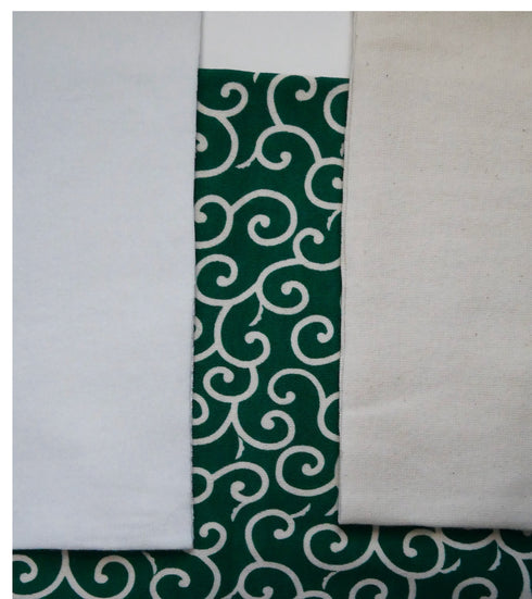 和柄ニット生地 唐草模様 常盤色 訳ありお買い得品