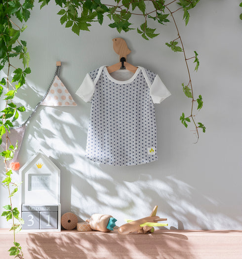 Baby 和ニットTシャツ 麻の葉模様(全2色)