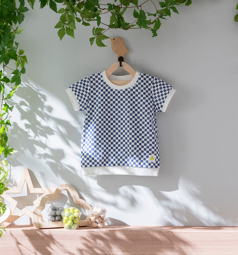 Kids 和ニットTシャツ 市松模様(全6色)S・M(+¥100)・L(+¥200)