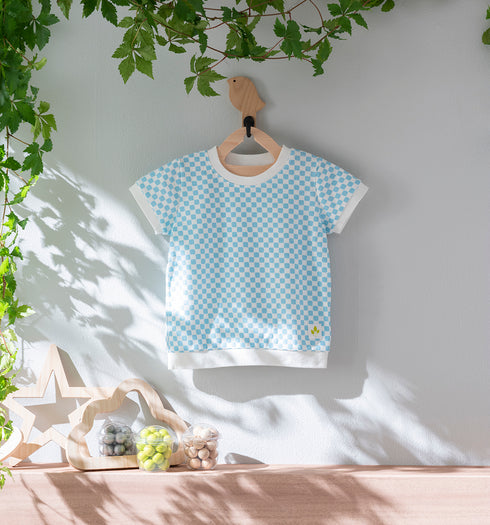 Kids 和ニットTシャツ 市松模様(全6色)S・M(+¥100)・L(+¥200)