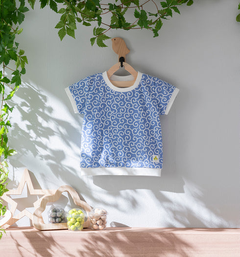 Kids 和ニットTシャツ 唐草模様(全7色)S・M(+¥100)・L(+¥200)