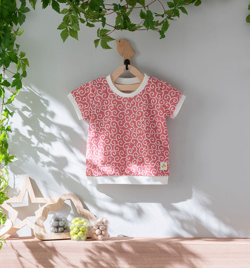 Kids 和ニットTシャツ 唐草模様(全7色)S・M(+¥100)・L(+¥200)