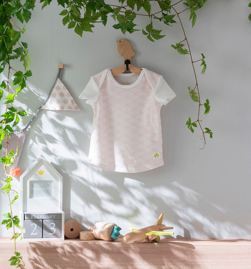 Baby 和ニットTシャツ 扇模様(全6色)