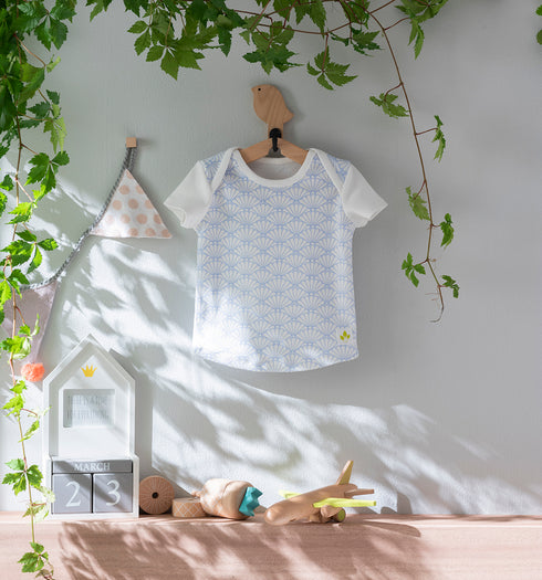 Baby 和ニットTシャツ 扇模様(全6色)