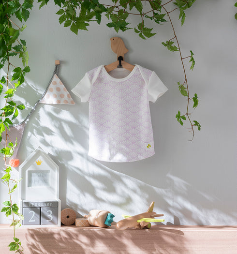 Baby 和ニットTシャツ 扇模様(全6色)