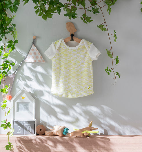 Baby 和ニットTシャツ 扇模様(全6色)