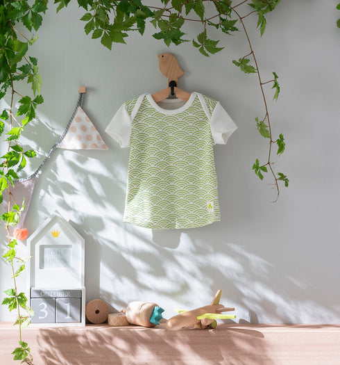 Baby 和ニットTシャツ 青海波模様(全6色)