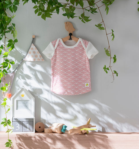 Baby 和ニットTシャツ 青海波模様(全6色)